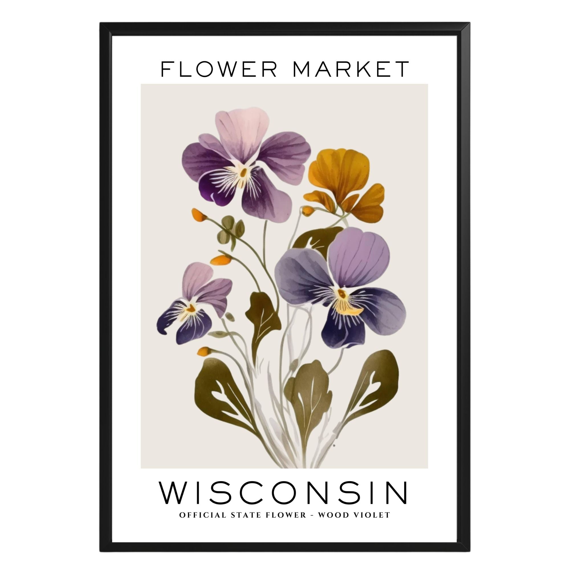 Wisconsin Flower Market Poster - GroovyGrove