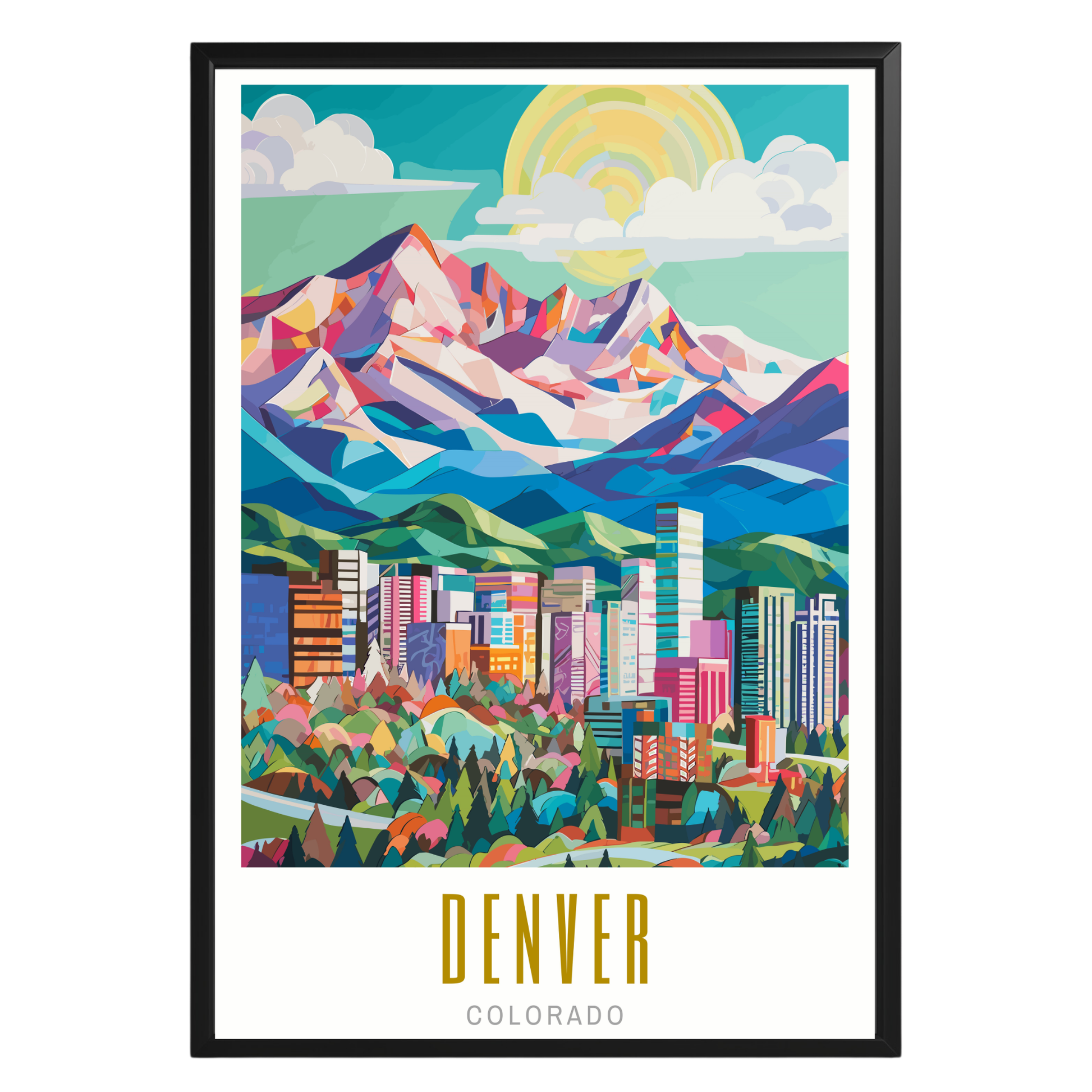 Denver Colorado Poster - GroovyGrove