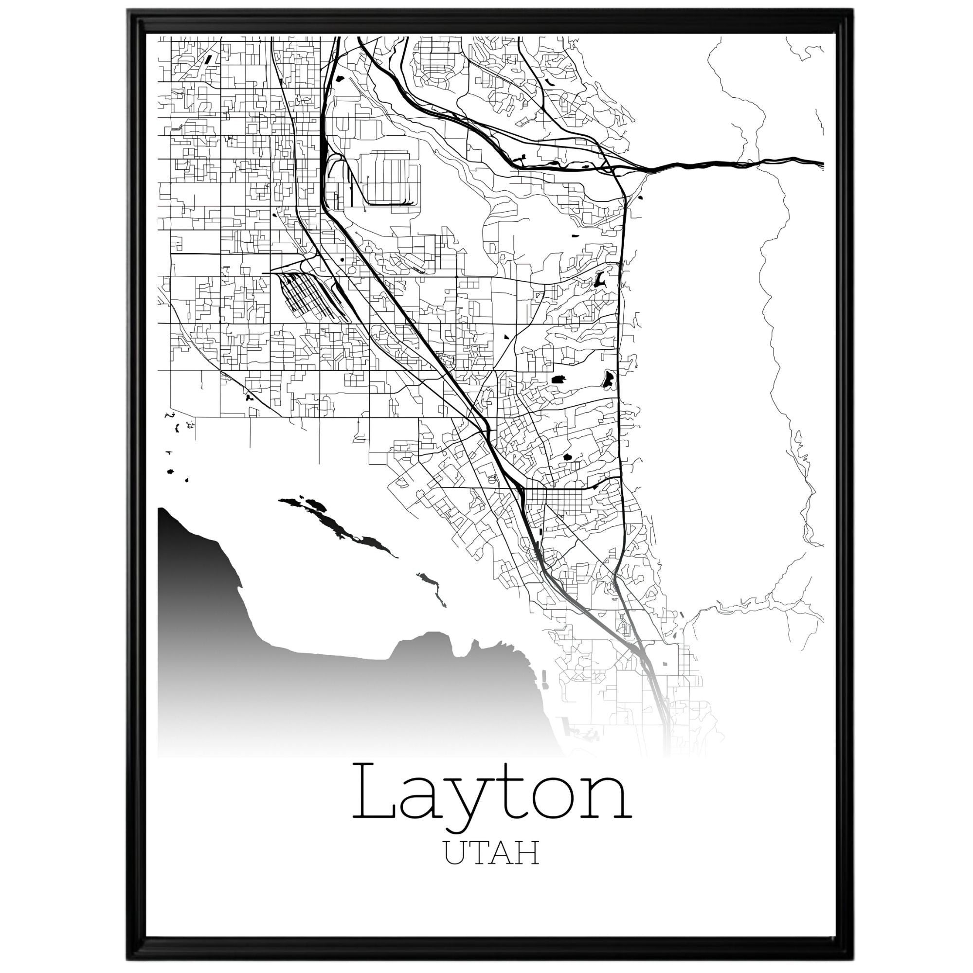 Layton Utah City Map Poster - GroovyGrove