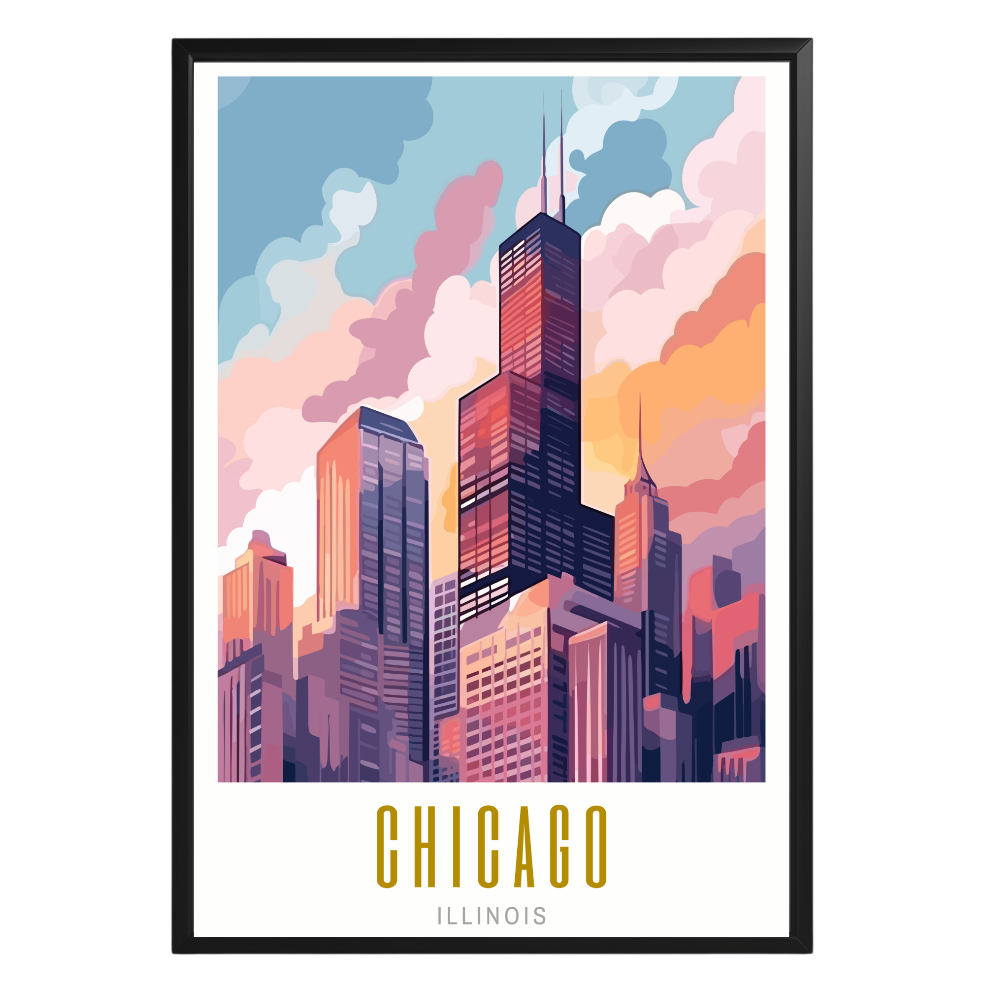 Chicago Illinois Poster - GroovyGrove