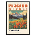 Wyoming Flower Market Vintage Poster - GroovyGrove