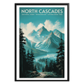 North Cascades National Park Vintage Poster - GroovyGrove