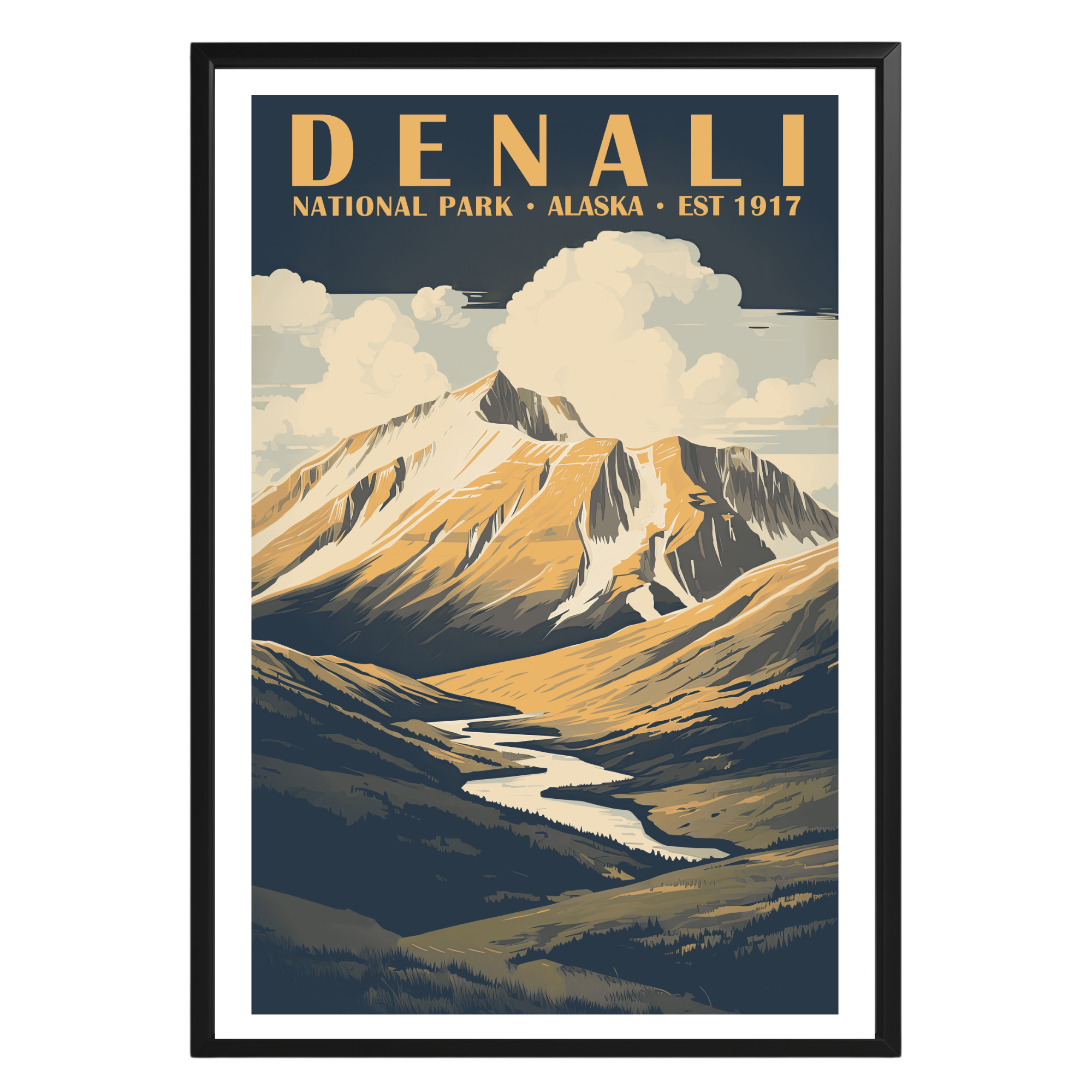 Denali National Park Vintage Poster - GroovyGrove