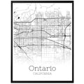 Ontario California City Map Poster - GroovyGrove