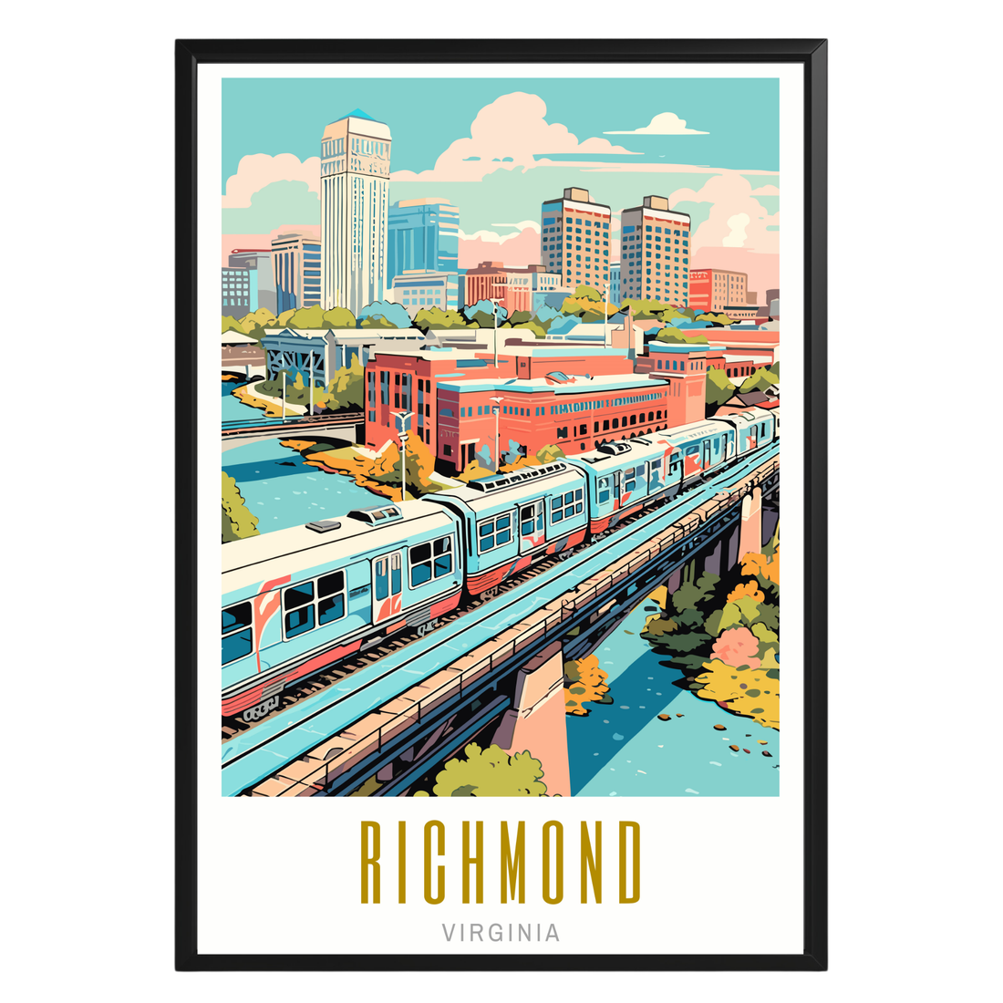 Richmond Virginia Poster - GroovyGrove