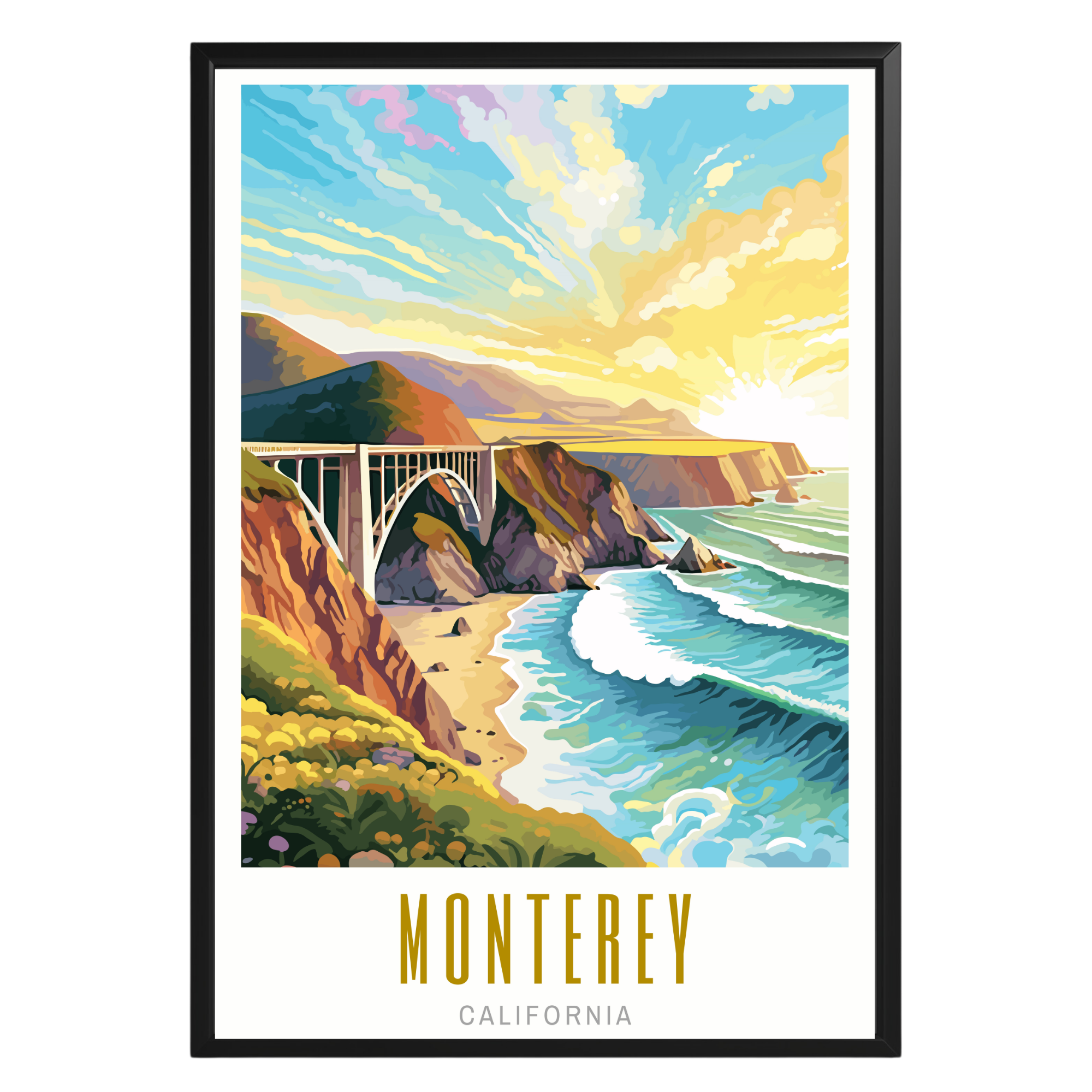 Monterey California Poster - GroovyGrove