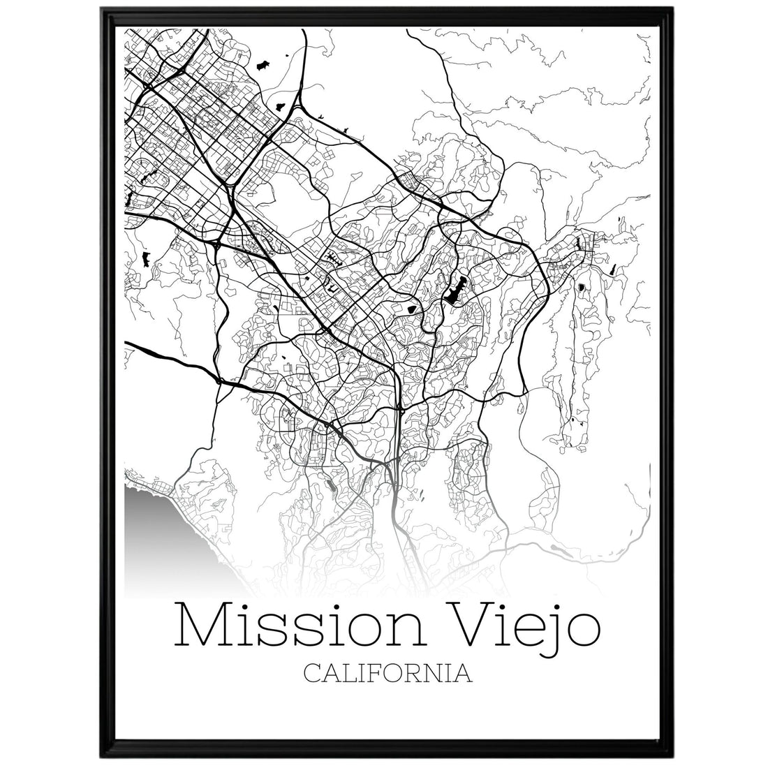 Mission Viejo California City Map Poster - GroovyGrove