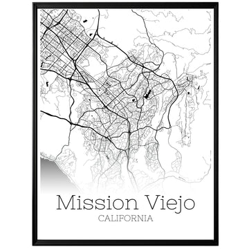 Mission Viejo California City Map Poster - GroovyGrove