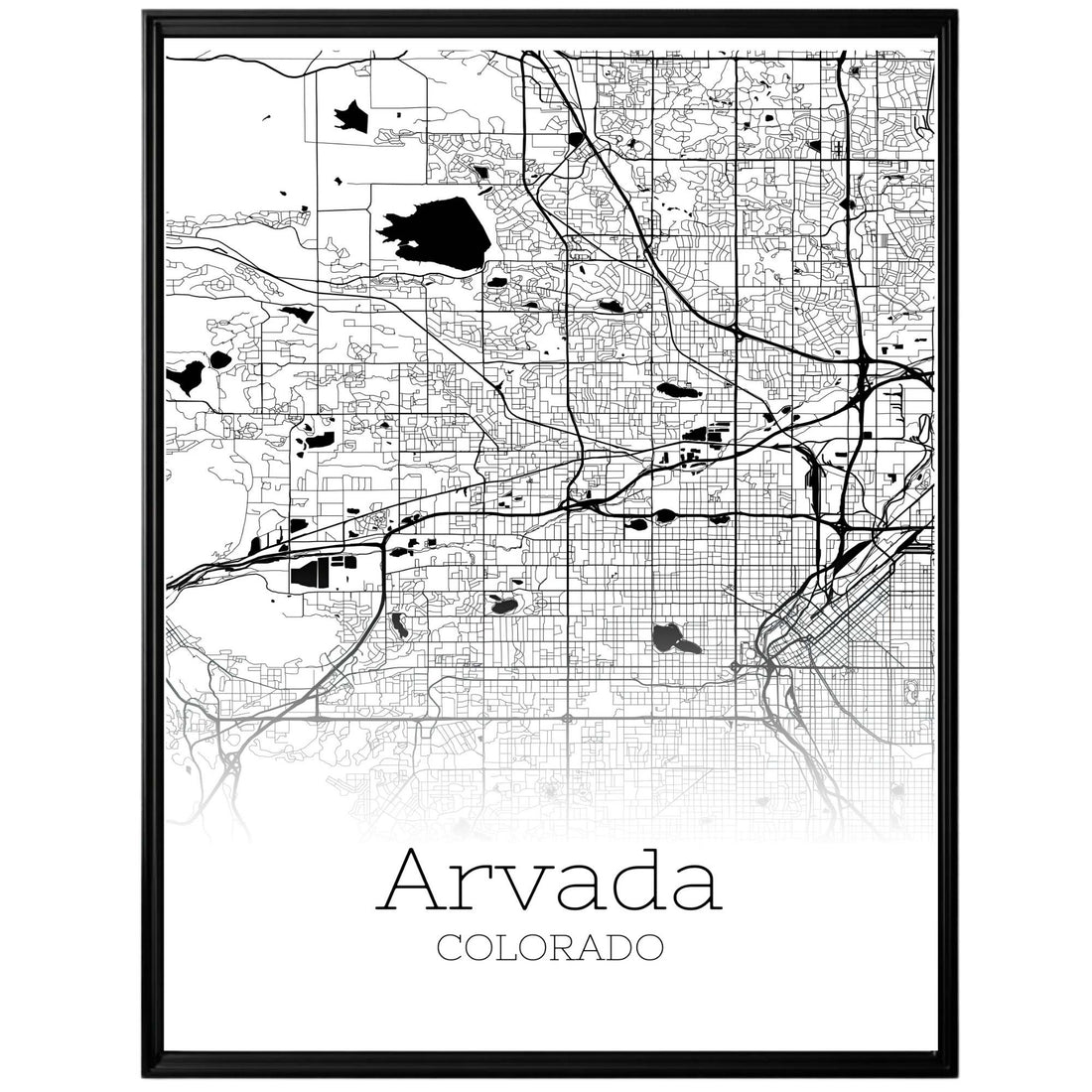 Arvada Colorado City Map Poster - GroovyGrove