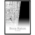 Boca Raton Florida City Map Poster - GroovyGrove