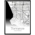 Torrance California City Map Poster - GroovyGrove