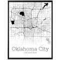 Oklahoma City Oklahoma Map Poster - GroovyGrove