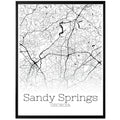 Sandy Springs Georgia City Map Poster - GroovyGrove