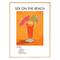 Sex on the Beach Retro Cocktail Poster - GroovyGrove