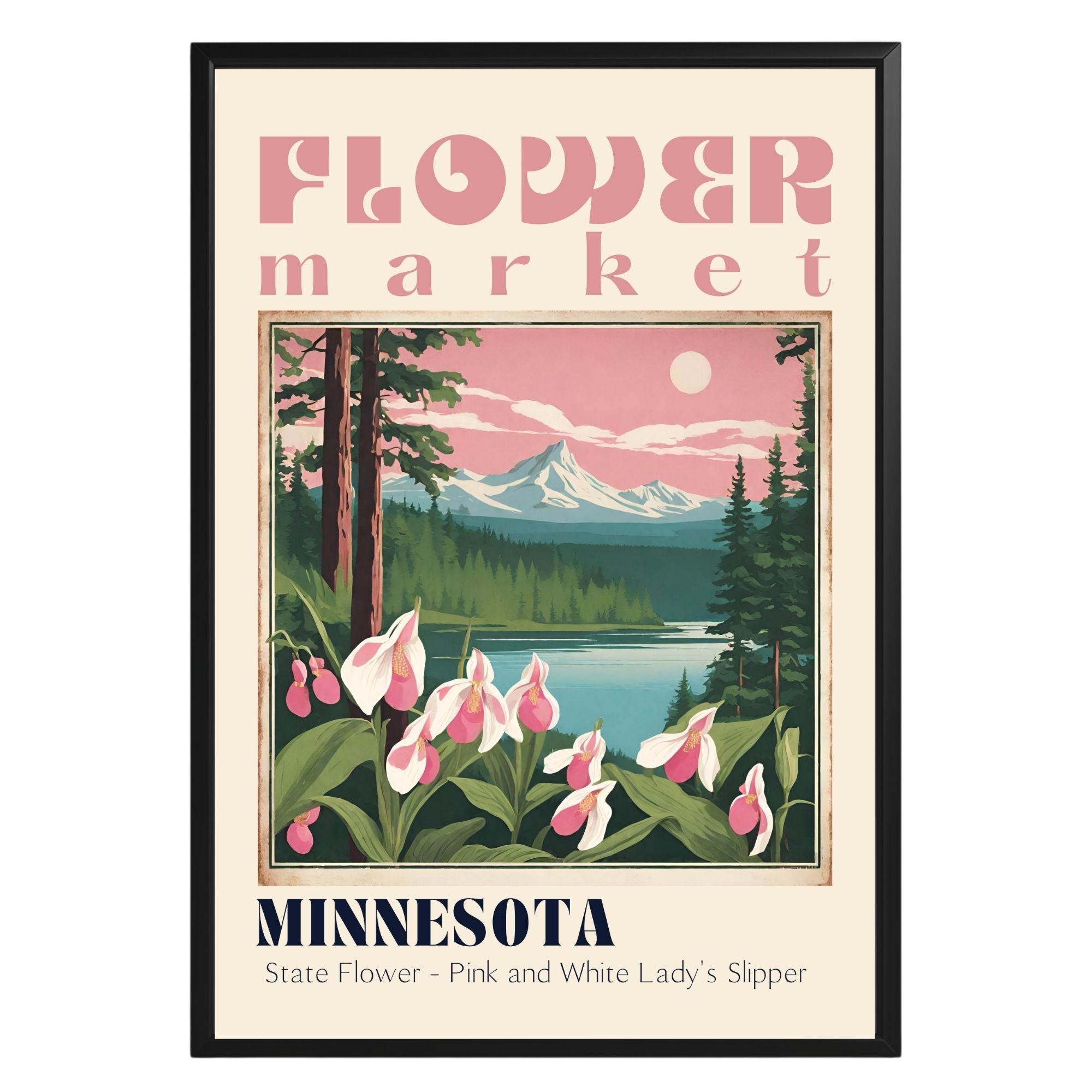 Minnesota Flower Market Vintage Poster - GroovyGrove