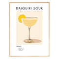 Daiquiri Sour Retro Cocktail Poster - GroovyGrove