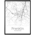 Franklin Tennessee City Map Poster - GroovyGrove