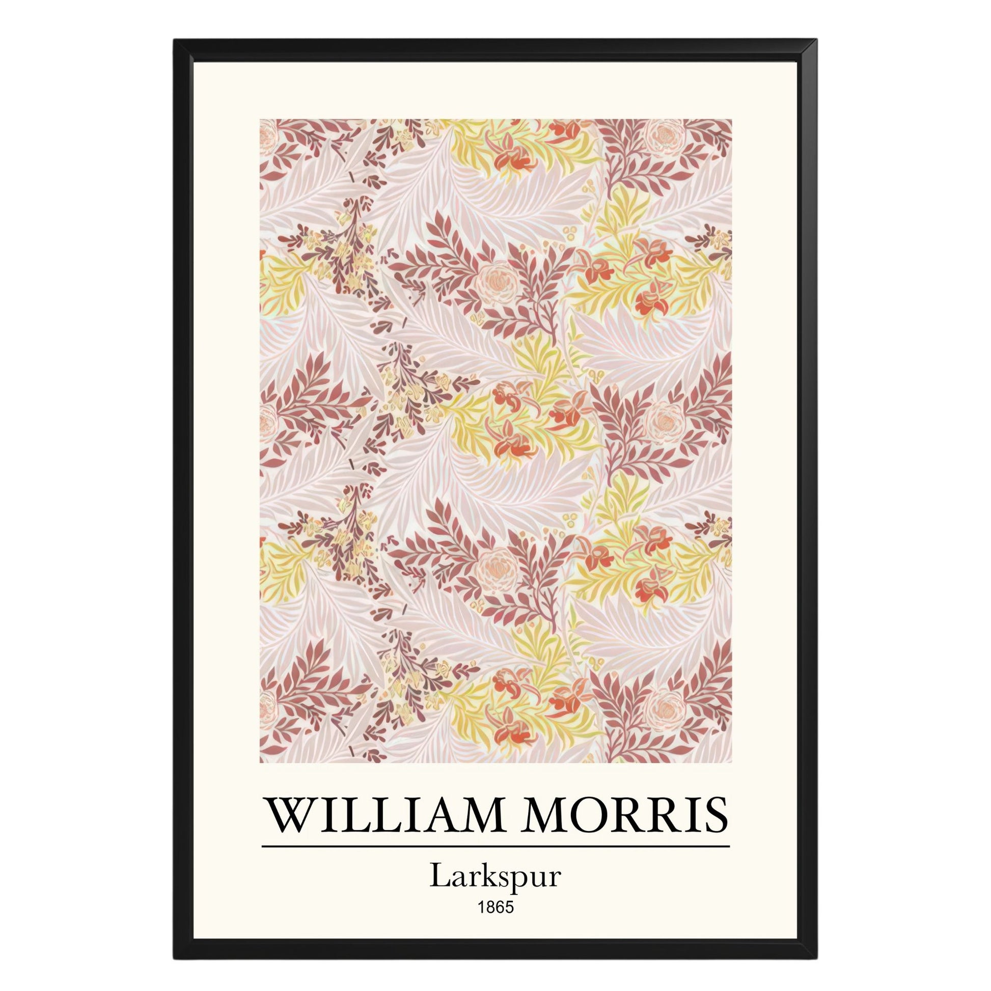 Larkspur 1865 William Morris Poster - GroovyGrove