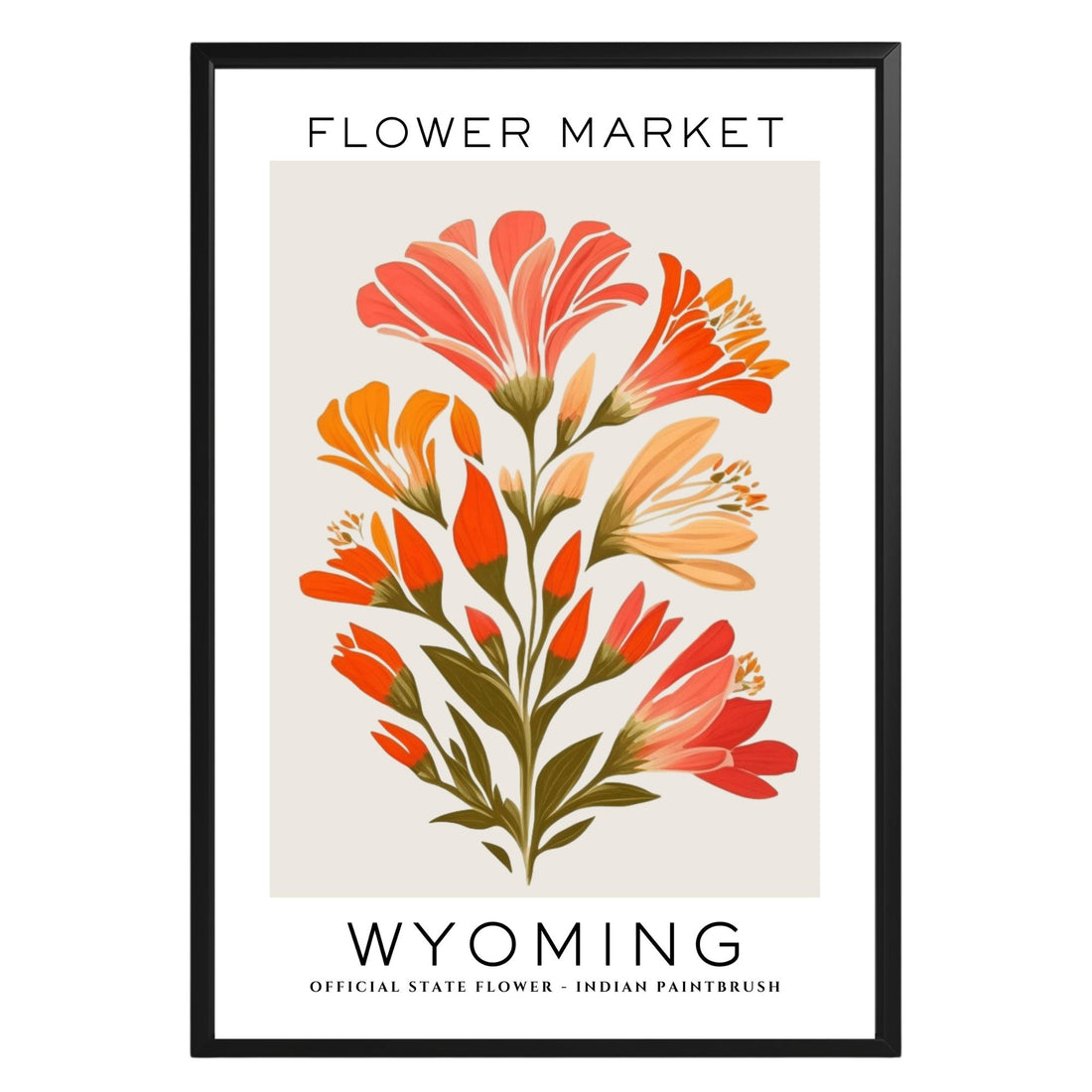 Wyoming Flower Market Poster - GroovyGrove