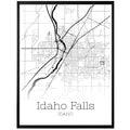 Idaho Falls Idaho City Map Poster - GroovyGrove