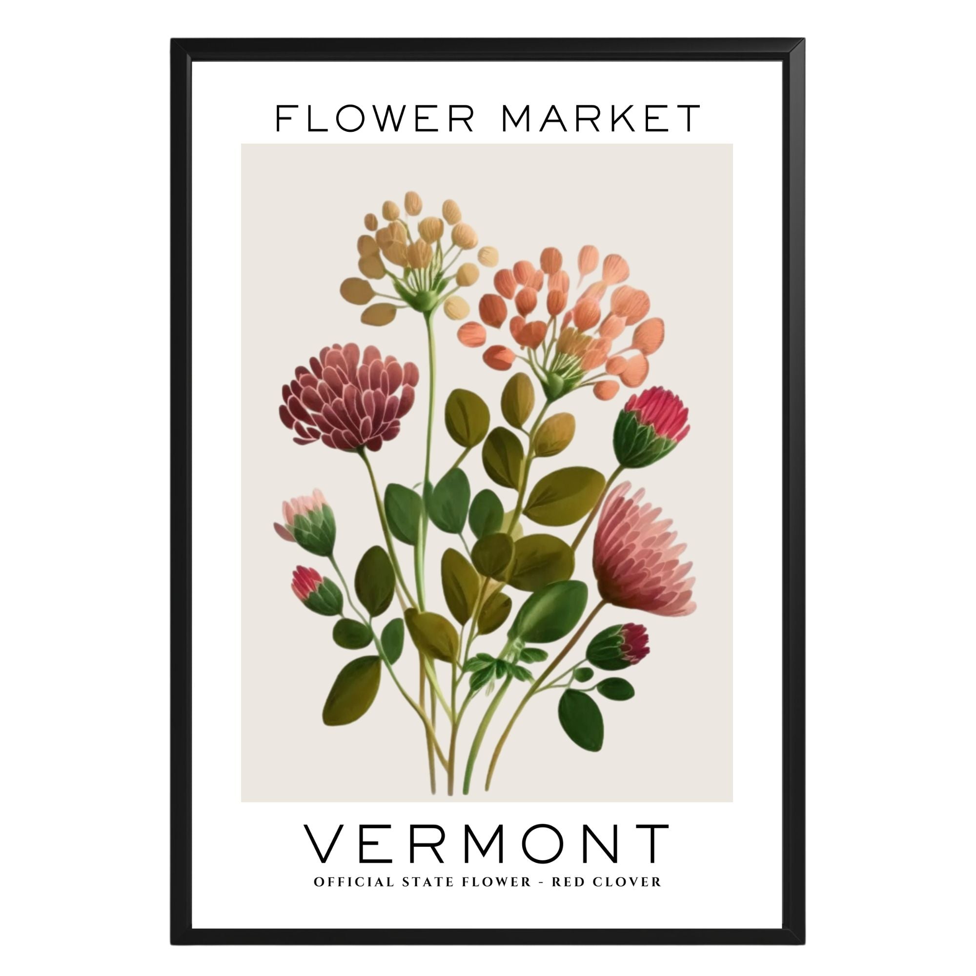 Vermont Flower Market Poster - GroovyGrove