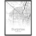 Surprise Arizona City Map Poster - GroovyGrove