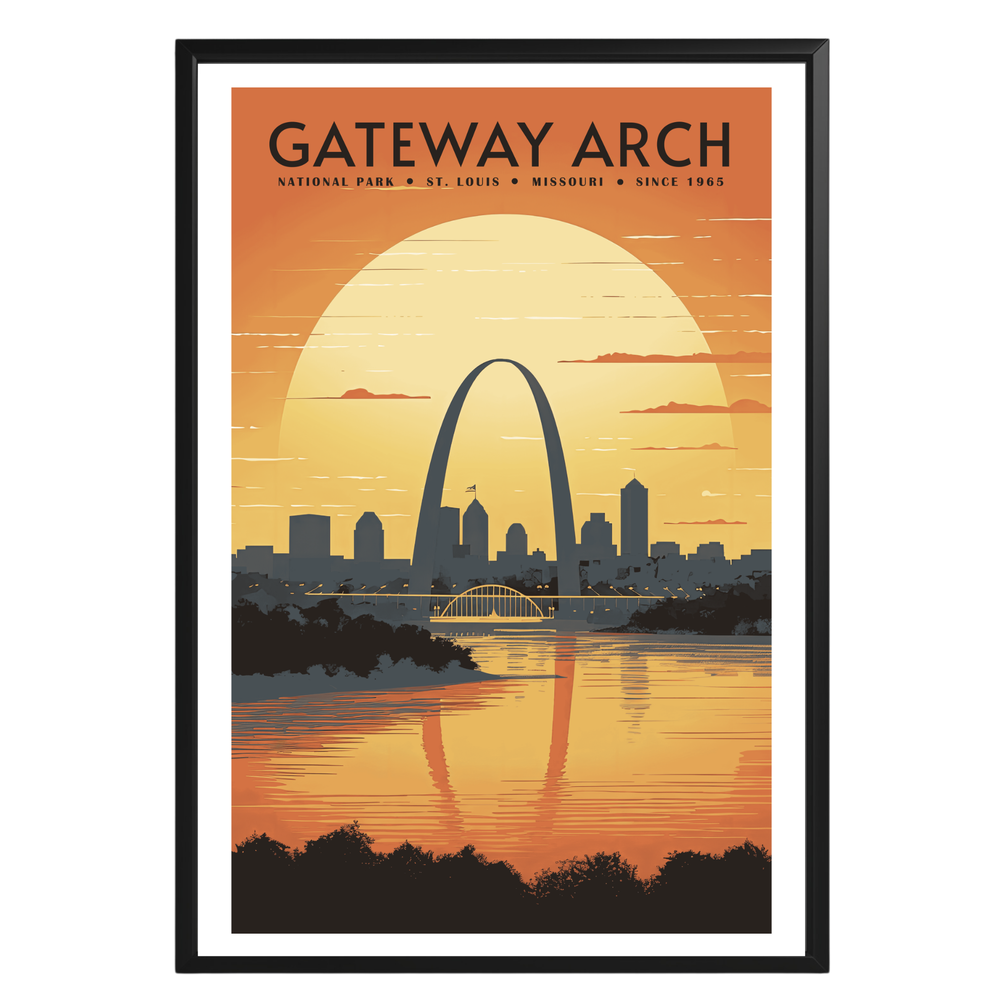 Gateway Arch National Park Vintage Poster - GroovyGrove