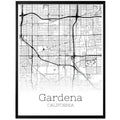 Gardena California City Map Poster - GroovyGrove