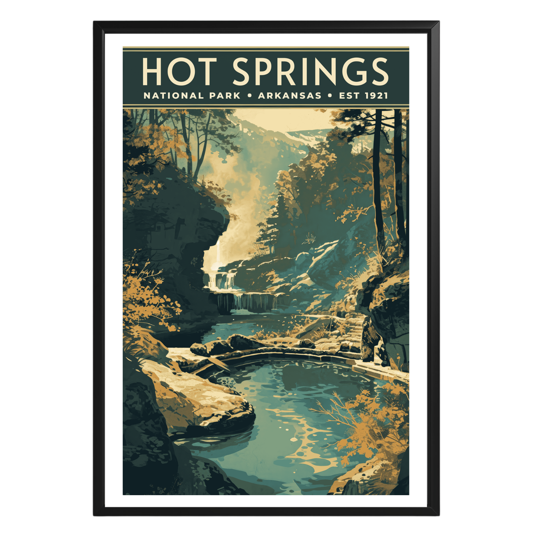 Hot Springs National Park Vintage Poster - GroovyGrove