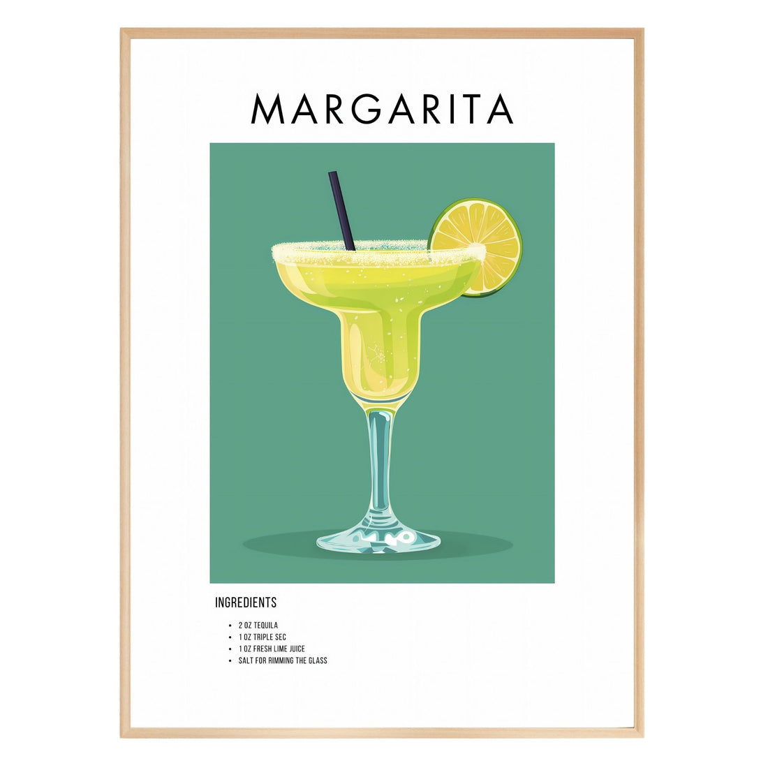 Margarita Retro Cocktail Poster - GroovyGrove