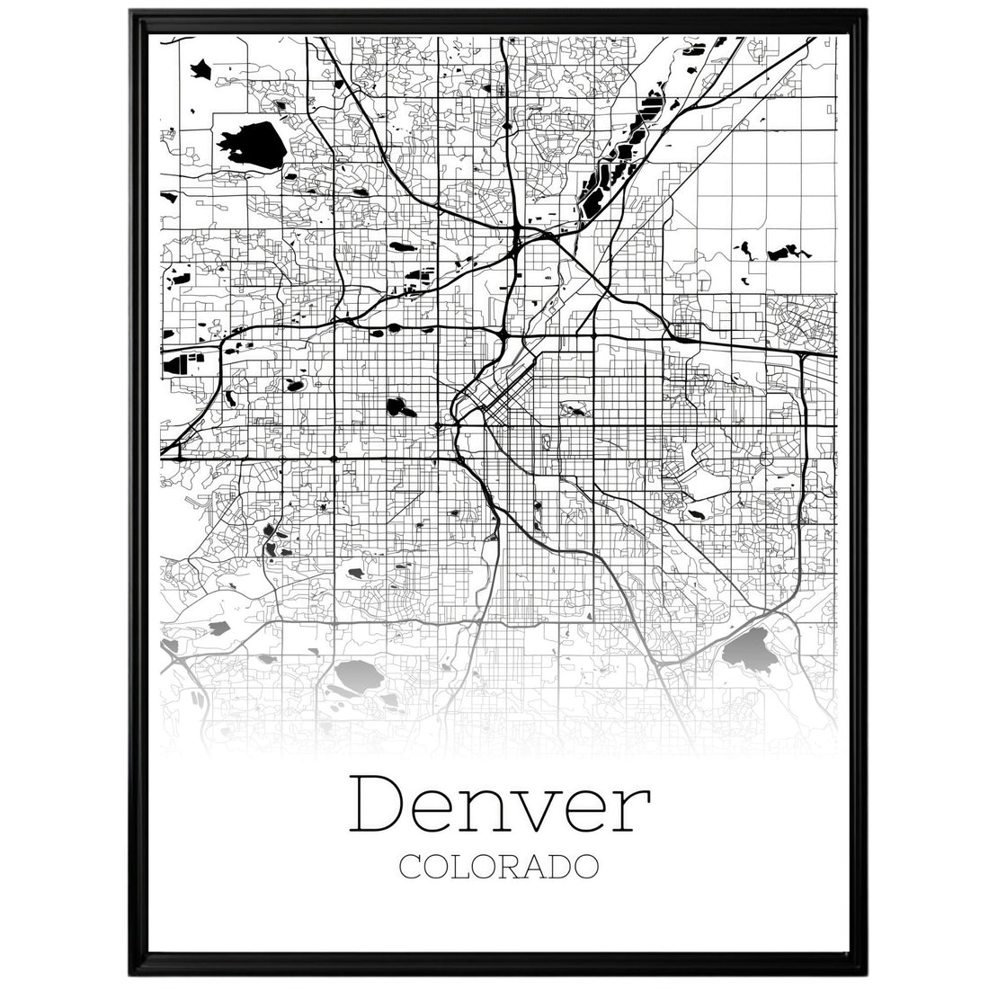 Denver Colorado City Map Poster - GroovyGrove