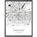 Denver Colorado City Map Poster - GroovyGrove