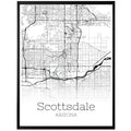 Scottsdale Arizona City Map Poster - GroovyGrove