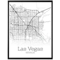 Las Vegas Nevada City Map Poster - GroovyGrove