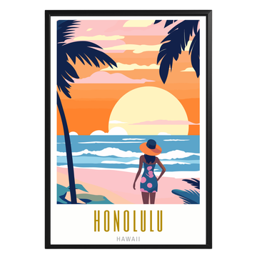 Honolulu Hawaii Poster - GroovyGrove