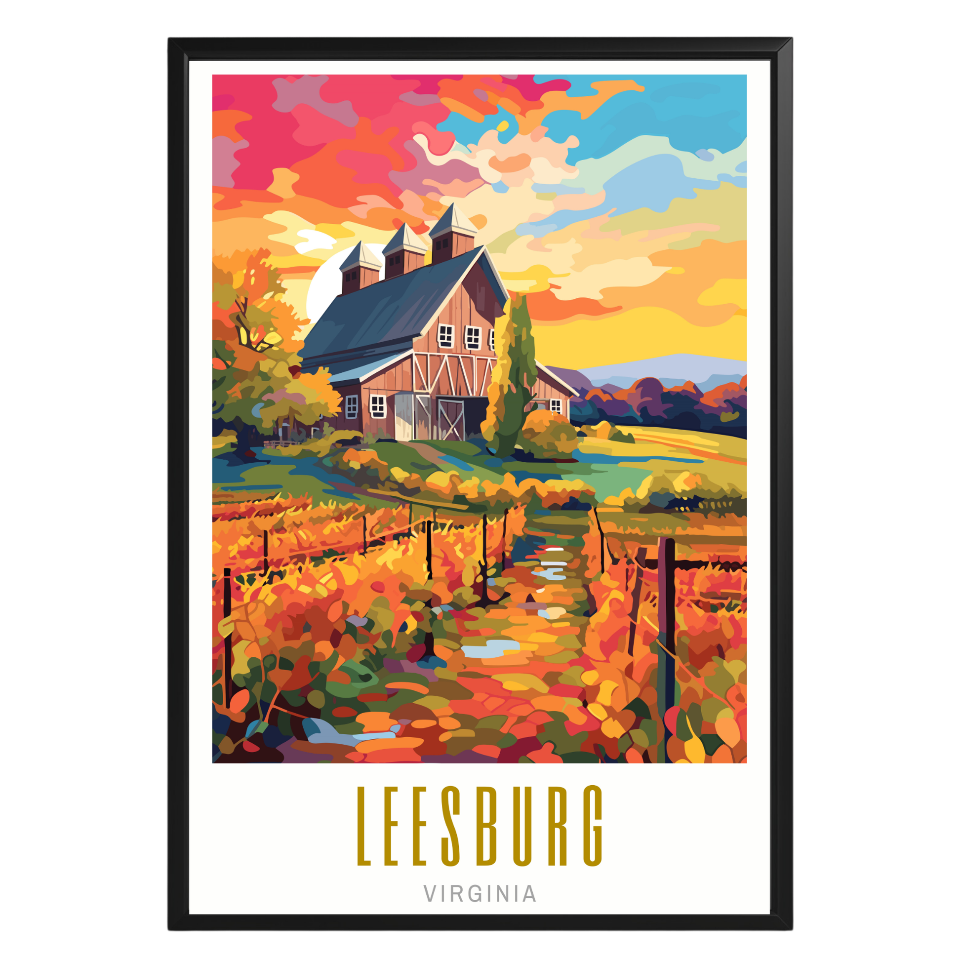 Leesburg Virginia Poster - GroovyGrove