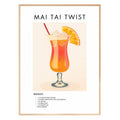 Mai Tai Twist Retro Cocktail Poster - GroovyGrove