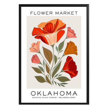 Oklahoma Flower Market Poster - GroovyGrove