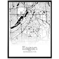 Eagan Minnesota City Map Poster - GroovyGrove