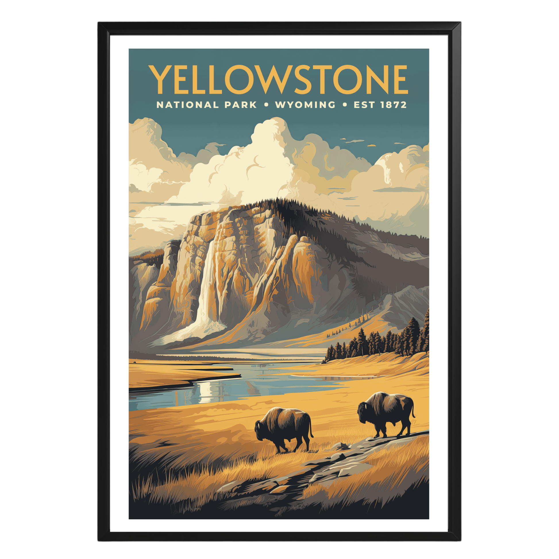 Yellowstone National Park Vintage Poster - GroovyGrove