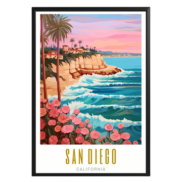 San Diego California Poster - GroovyGrove