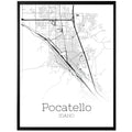 Pocatello Idaho City Map Poster - GroovyGrove