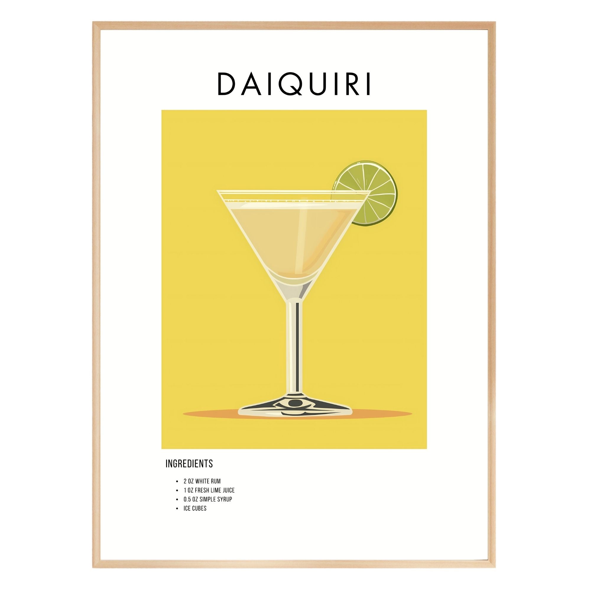 Daiquiri Retro Cocktail Poster - GroovyGrove