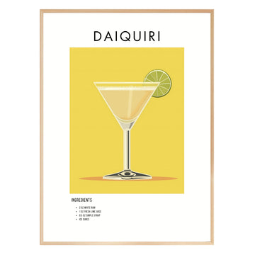 Daiquiri Retro Cocktail Poster - GroovyGrove