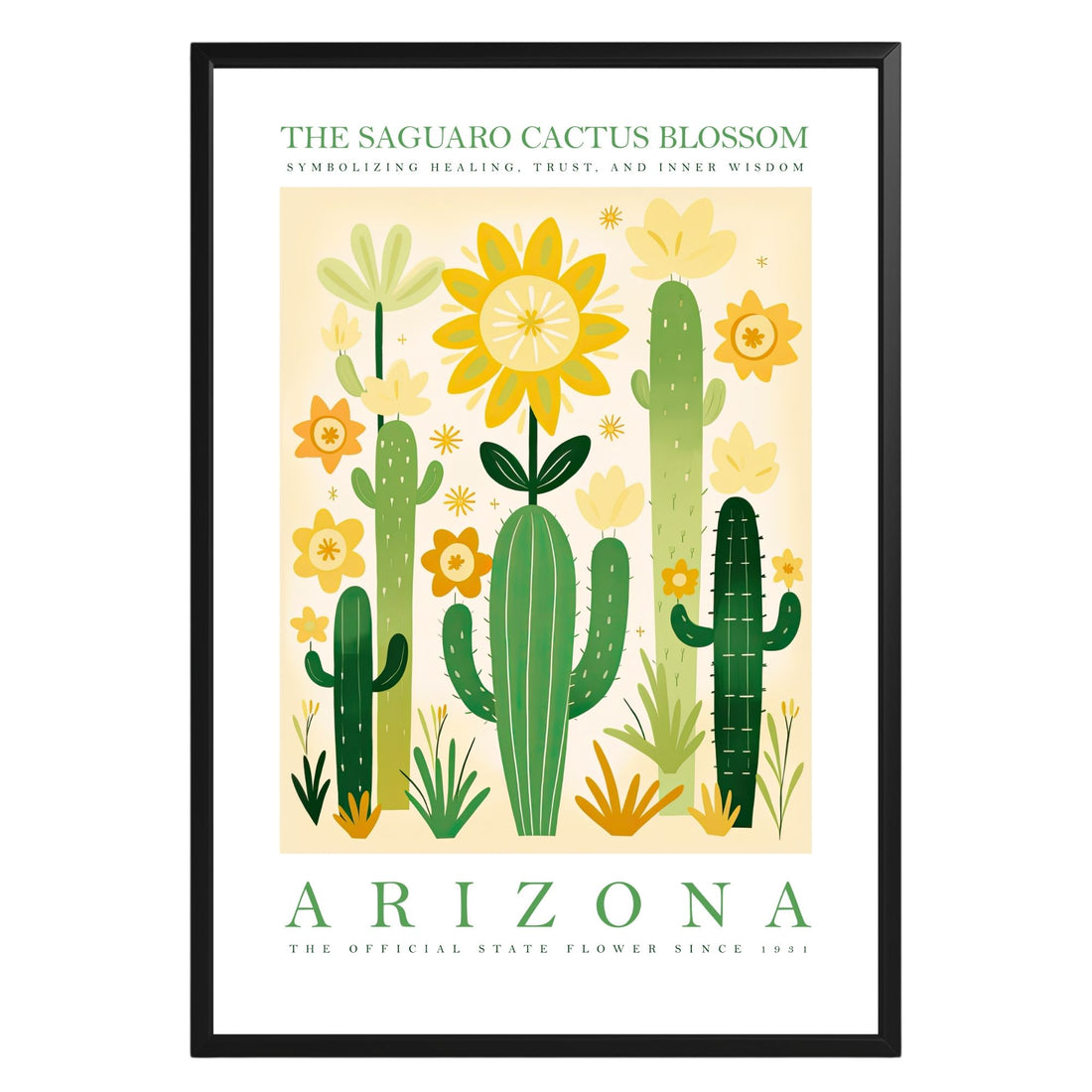 Arizona State Flower Poster - GroovyGrove