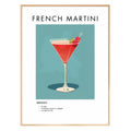 French Martini Retro Cocktail Poster - GroovyGrove