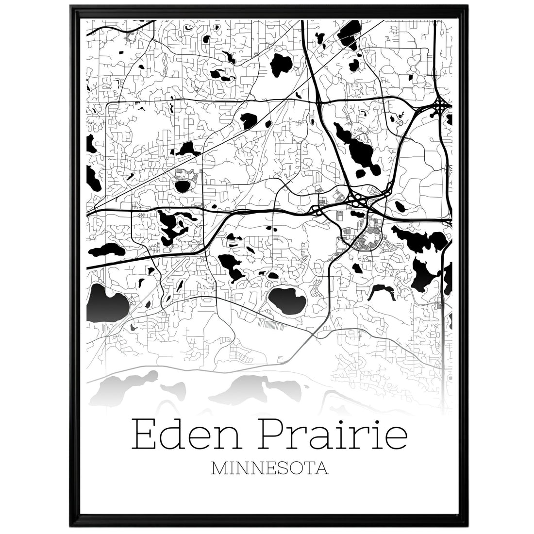 Eden Prairie Minnesota City Map Poster - GroovyGrove