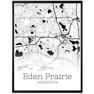 Eden Prairie Minnesota City Map Poster - GroovyGrove