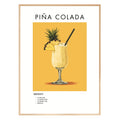 Pina Colada Retro Cocktail Poster - GroovyGrove