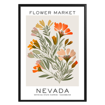 Nevada Flower Market Poster - GroovyGrove